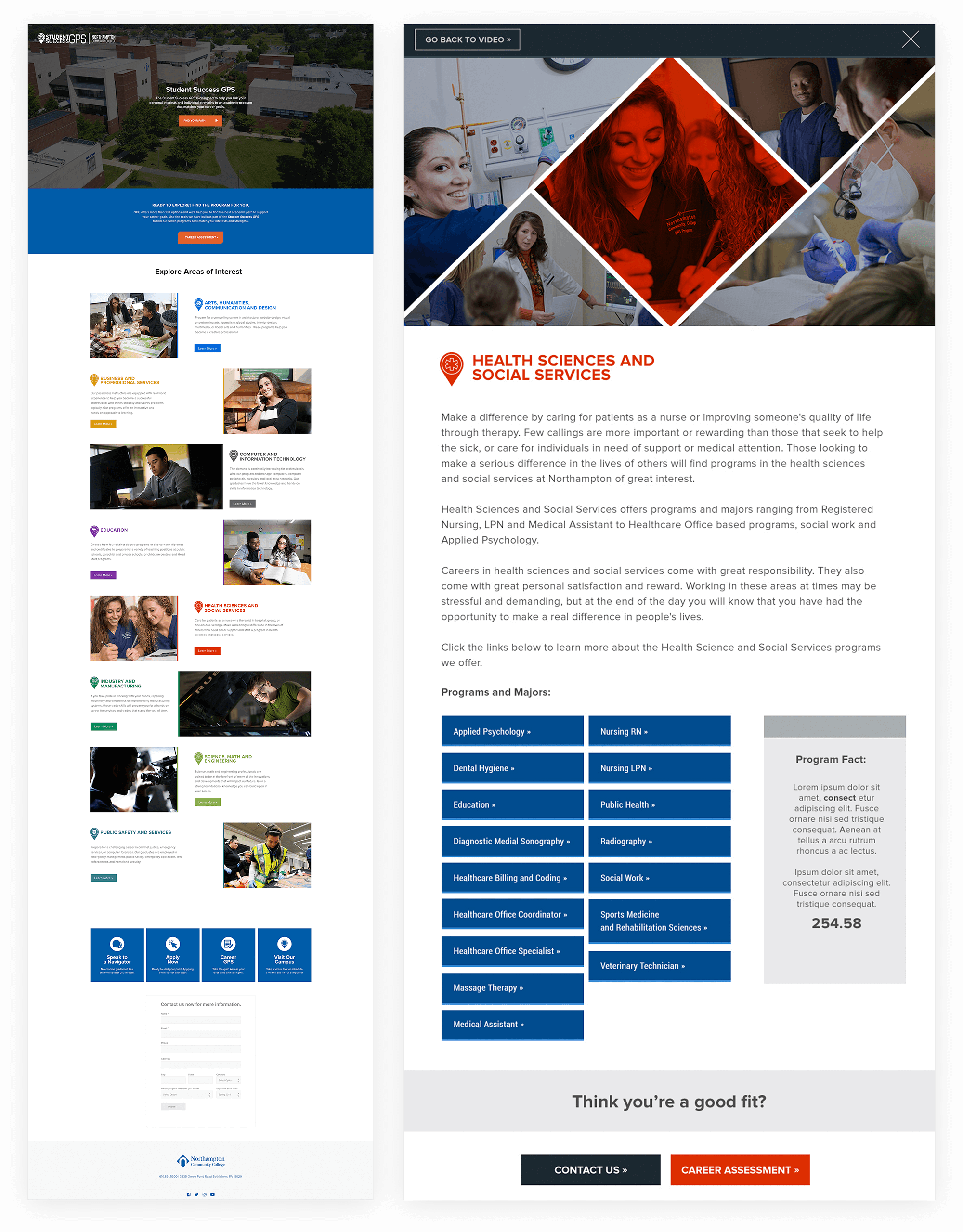 Northampton Community College Website Design