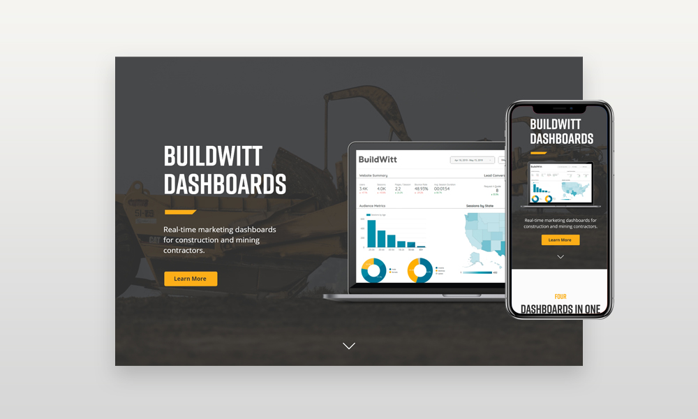 BuildWitt Dashboard Landing Page Redesign