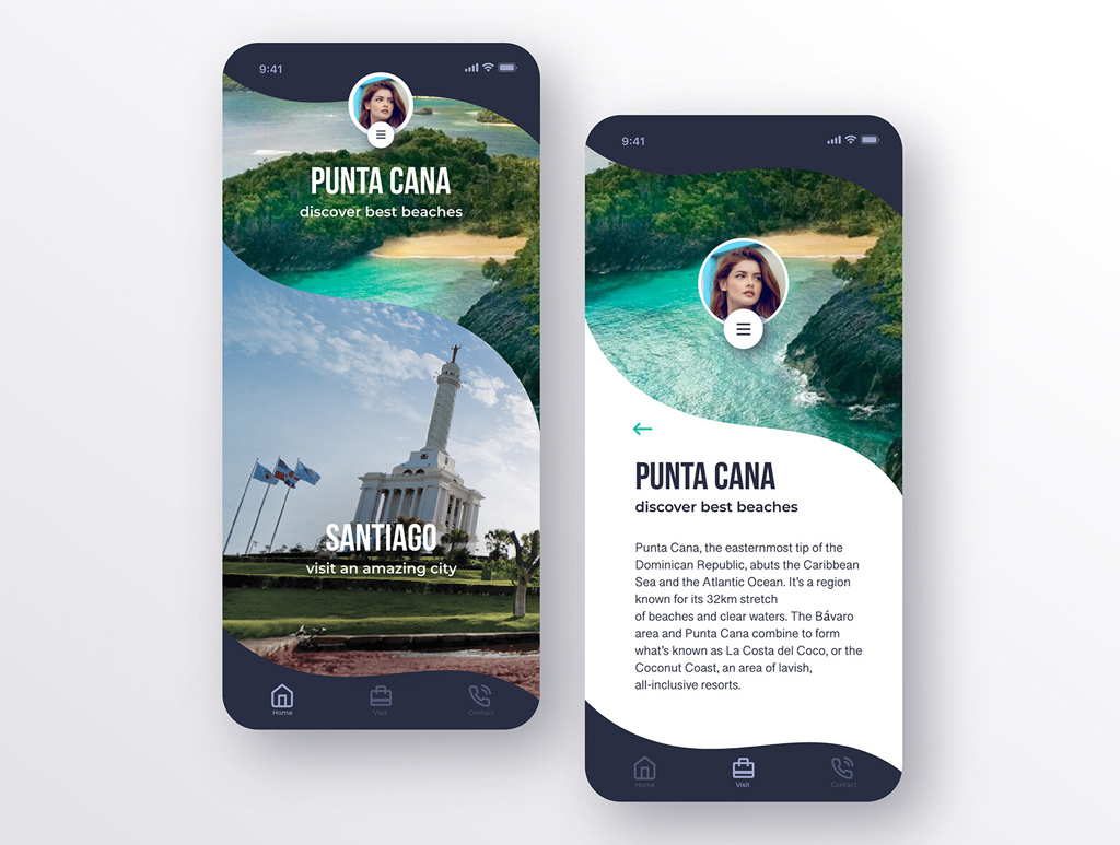Dominican Republic - Travel Mobile App Concept | Designed by Ruben Cespedes