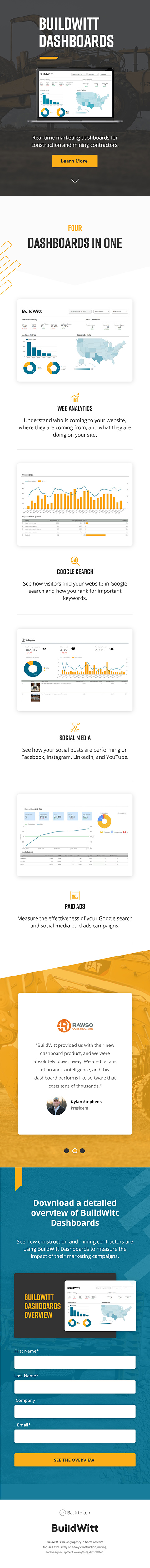 BuildWitt Dashboard Landing Page Redesign - Mobile