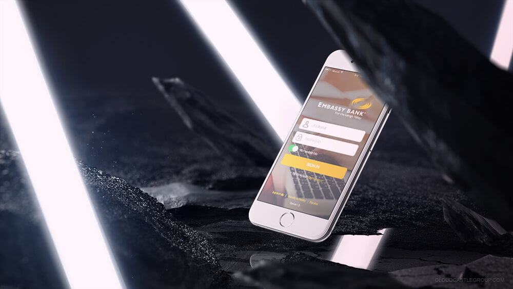 Embassy Bank UI Mobile App Design Mock-Up