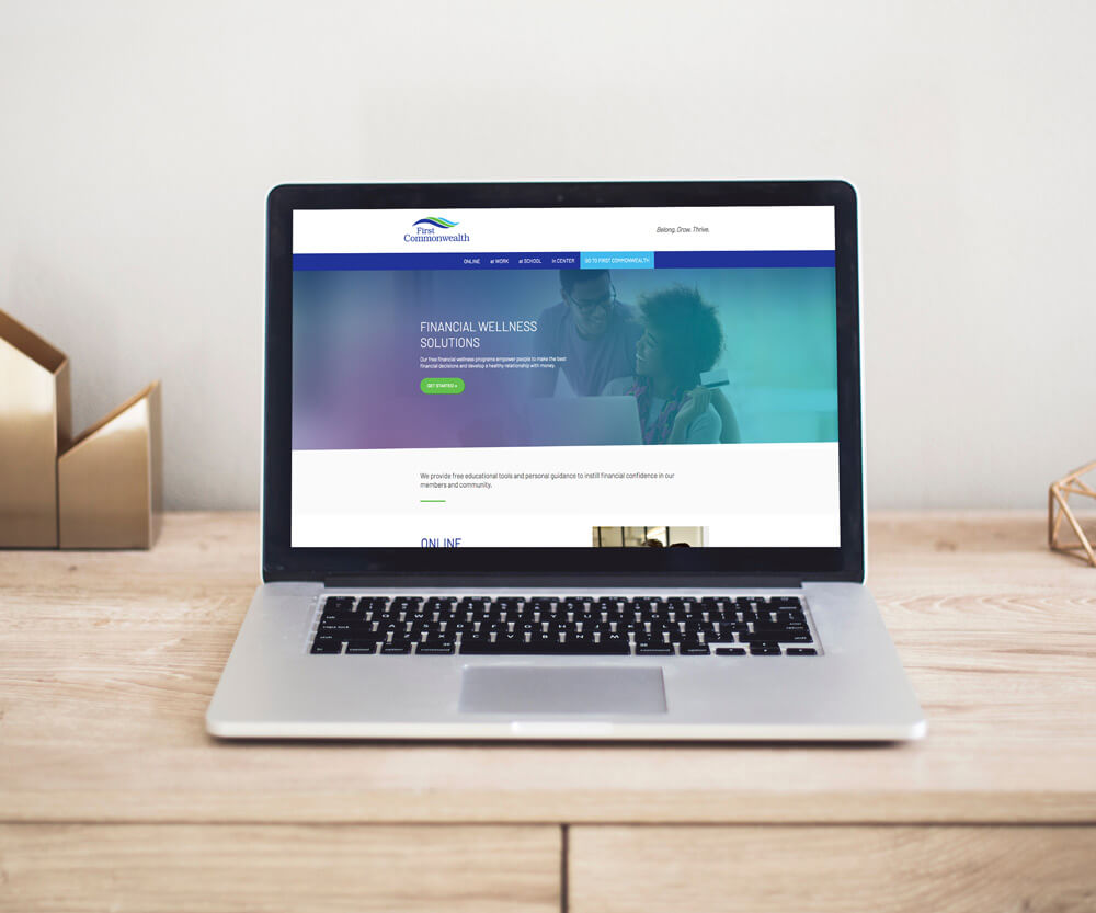 First Commonwealth Wellness Microsite Laptop